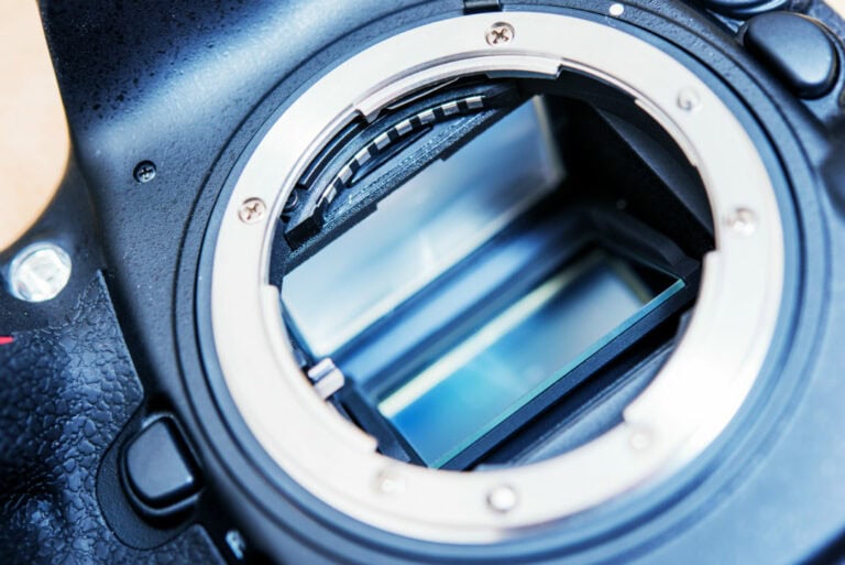Close up of a DSLR camera